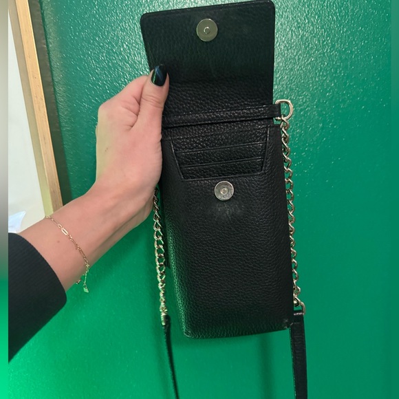 Kate Spade Black Leather Phone Wallet Crossbody Bag - Picture 5 of 7